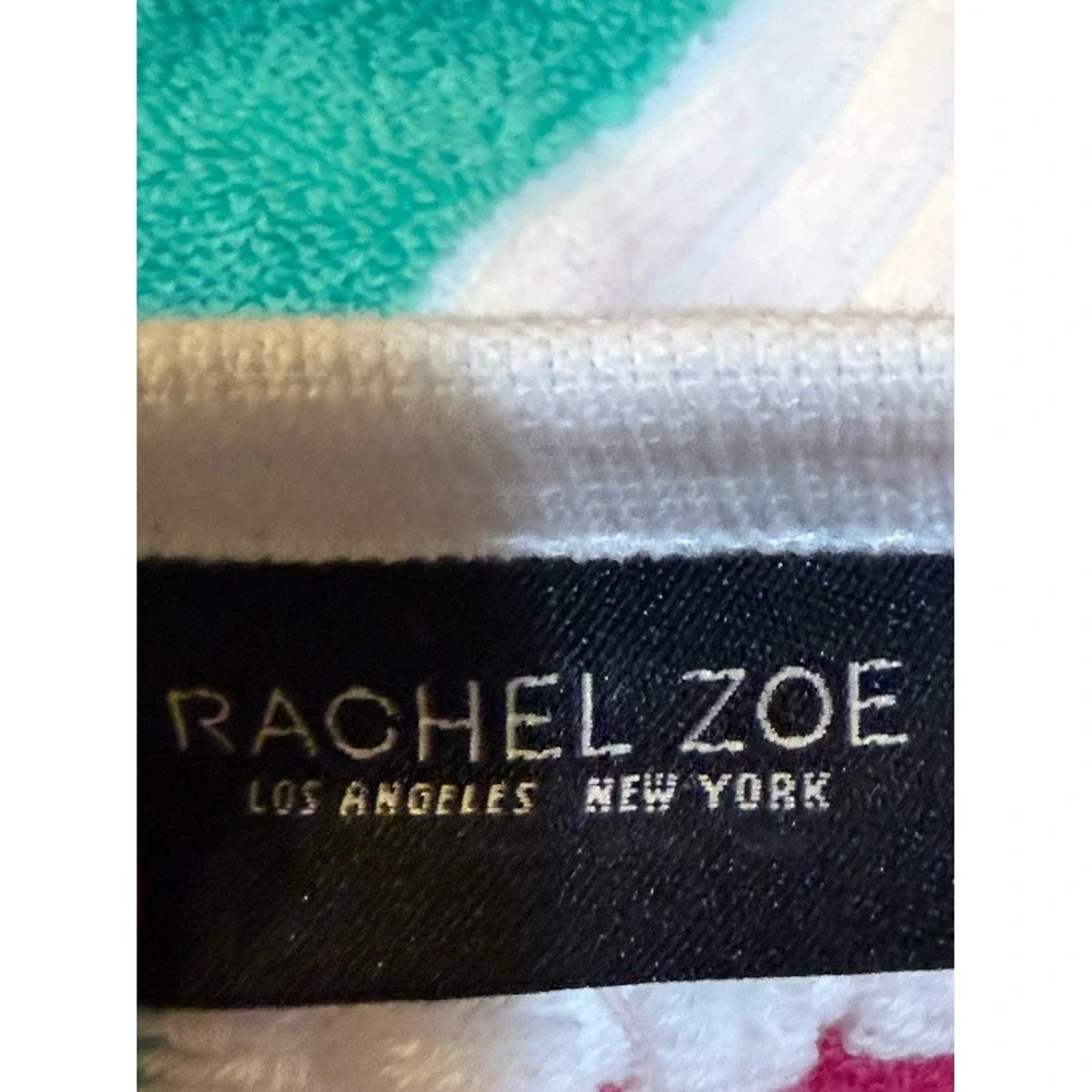 Rachel Zoe Pink Multi Striped Oversized Beach Towel 40x70 Multi Spring Summer